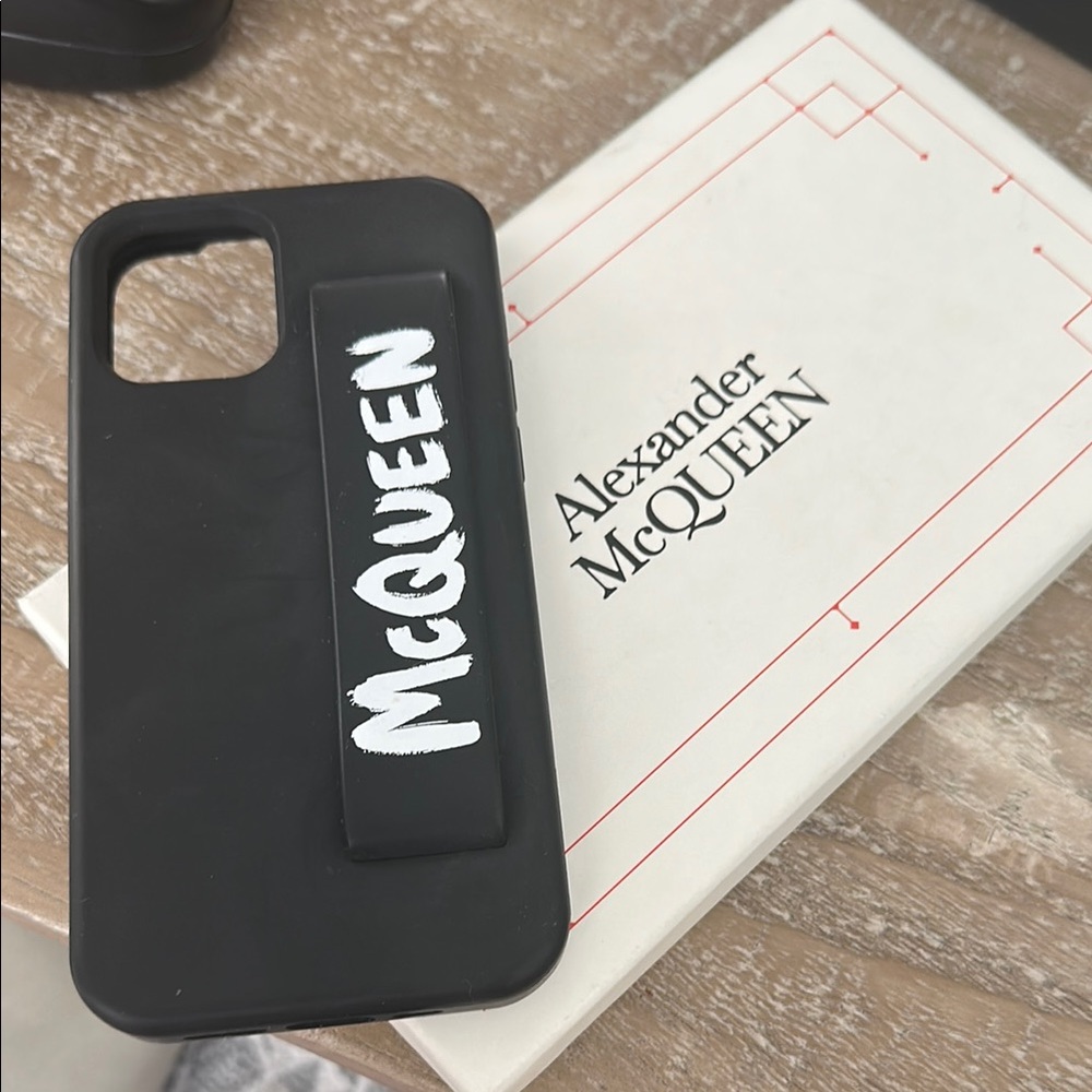 Alexander McQueen Black Designer Phone Case